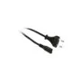 Synergy21 Netzkabel 230V Euro-Stecker Euro8(C7)-Buchse. 1.8m. Black 250V 2.5A.