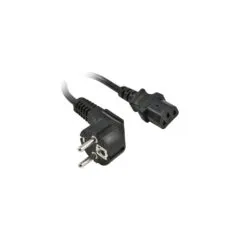 Synergy21 Netzkabel 230V Schutzkontakt CEE7(Stecker)- to Kaltgeräte IEC-C13(Buchse). 2m. Black