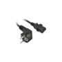Synergy21 Netzkabel 230V Schutzkontakt CEE7(Stecker)- to Kaltgeräte IEC-C13(Buchse). 2m. Black
