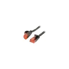 Synergy21 Patchkabel RJ45. CAT6 250Mhz. 10m schwarz. UTP(U UTP). PVC. Flach