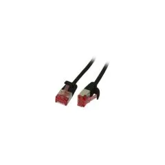 Synergy21 Patchkabel RJ45, CAT6 250Mhz, 5m schwarz, U FTP, slimline rund d3,6mm,