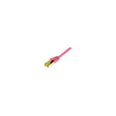 Synergy21 Patchkabel RJ45. CAT6A 500Mhz. 0.15m. magenta. S-STP(S FTP). TPE LSZH(Ultraflex). AWG26. mit CAT7 Rohkabel.