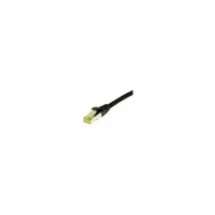 Synergy21 Patchkabel RJ45. CAT6A 500Mhz. 0.15m. schwarz. S-STP(S FTP). TPE LSZH(Ultraflex). AWG26. mit CAT7 Rohkabel.