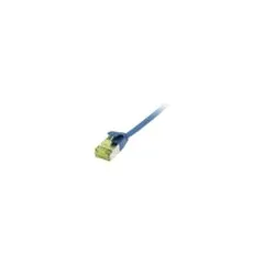Synergy21 Patchkabel RJ45. CAT6A 500Mhz. 0.25m. blau. U FTP. slimline rund d3.8mm. TPE LSZH(Superflex). AWG32. mit C...