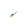 Synergy21 Patchkabel RJ45. CAT6A 500Mhz. 0.25m. blau. U FTP. slimline rund d3.8mm. TPE LSZH(Superflex). AWG32. mit C...