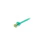 Synergy21 Patchkabel RJ45. CAT6A 500Mhz. 0.25m. grün. S-STP(S FTP). slimline rund d4.5mm. TPE LSZH(Superflex). AWG28...