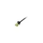 Synergy21 Patchkabel RJ45, CAT6A 500Mhz, 0,25m, schwarz, U FTP, slimline rund d3,8mm, TPE LSZH(Superflex), AWG32, mi...