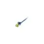 Synergy21 Patchkabel RJ45, CAT6A 500Mhz, 1,0m, blau, U FTP, slimline rund d3,8mm, TPE LSZH(Superflex), AWG32, mit CA...