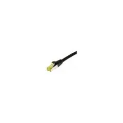 Synergy21 Patchkabel RJ45, CAT6A 500Mhz, 25m, schwarz, S-STP(S FTP), TPE LSZH(Ultraflex), AWG26, mit CAT7 Rohkabel,