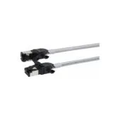 Synergy21 Patchkabel RJ45, CAT6A 500Mhz, 7,5m, grau, S FTP, slimline rund d4,5mm, TPE LSZH(Superflex), AWG28, mit CA...