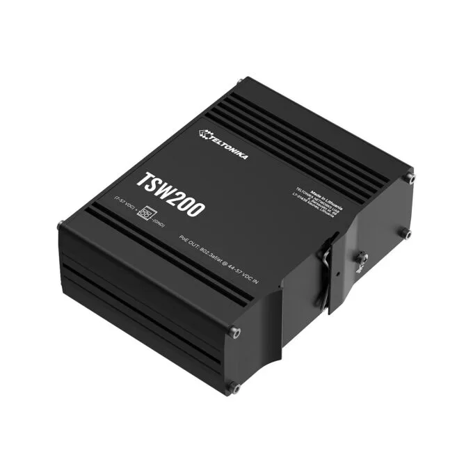 Teltonika · Switch · TSW200 · 8 Port Gigabit Industrial unmanaged PoE+ Switch. 2 SFP — image 2