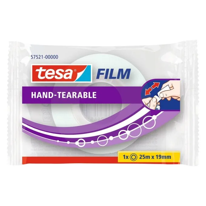 tesafilm von Hand einreißbar 1 Rolle 25m x 19mm transp. — image 2