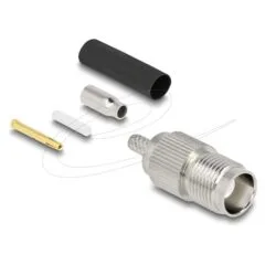 TNC Buchse zum Crimpen RG-174 RG-316 mit passendem Schrumpfschlauch
