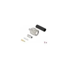 TNC Stecker zum Crimpen RG-174 RG-316 mit passendem Schrumpfschlauch - 5 Stück
