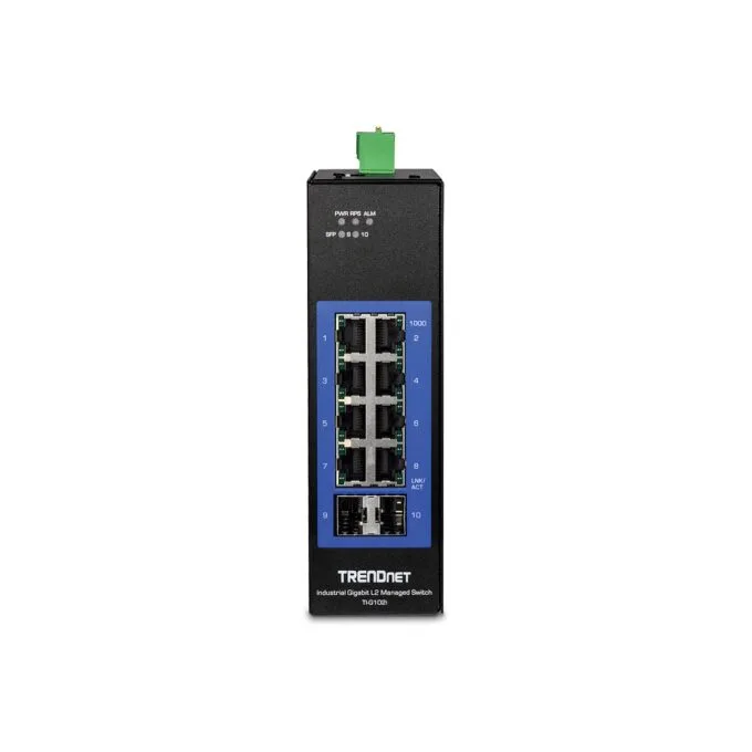 TRENDnet TI-G102i DIN-Rail Switch 10-Port Industrial Gigabit L2 — image 2