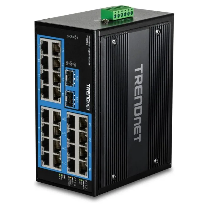 TRENDnet TI-G262 DIN-Rail Switch, 26-Port Industrial Gigabit — image 1