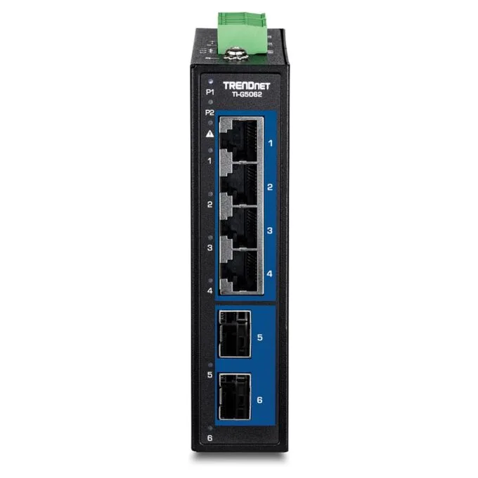 TRENDnet TI-G5062 Industrial DIN-Rail Switch 6-Port 2.5G mit 10G SFP+ Ports — image 2