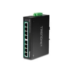 TRENDnet TI-PE80 Industrial Fast Ethernet PoE+ DIN-Rail Switch 8-Port