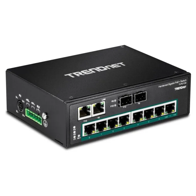 TRENDnet TI-PG102 10Port DIN-Rail Switch Industrial Gigabit PoE+ — image 3