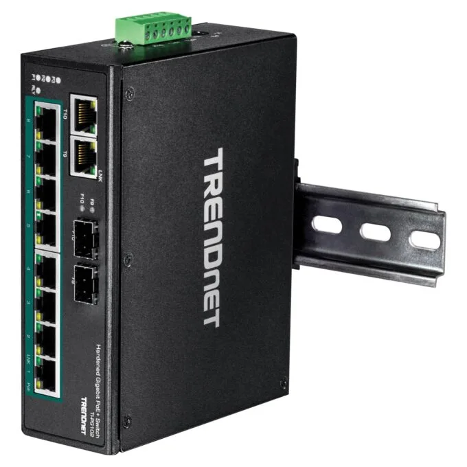 TRENDnet TI-PG102 10Port DIN-Rail Switch Industrial Gigabit PoE+ — image 6