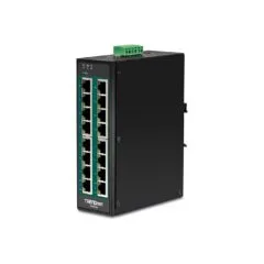 TRENDnet TI-PG160 DIN-Rail Switch PoE+ 16-Port Industrial Gigabit