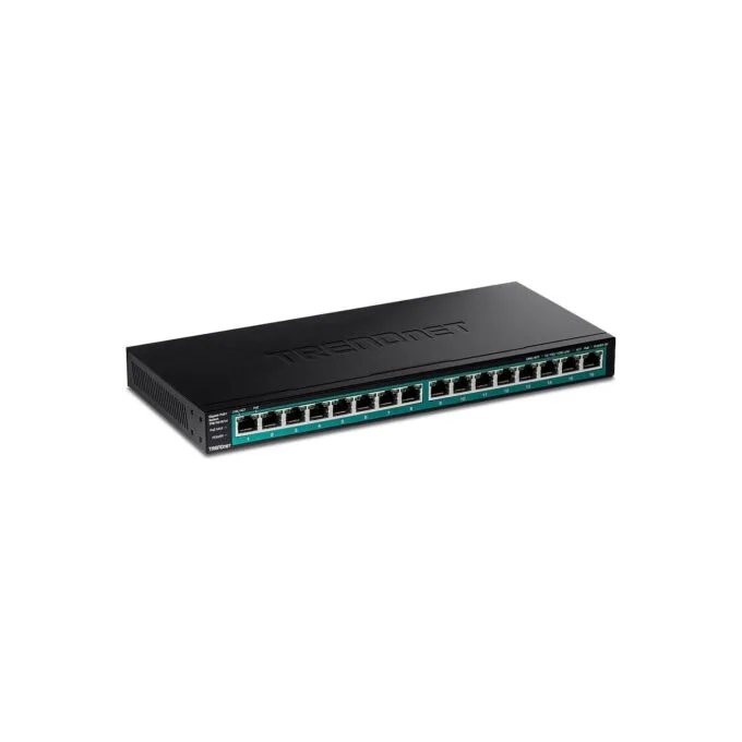 TRENDnet TPE-TG161H 16 Port PoE Switch Gigabit PoE+ Switch 120W — image 1