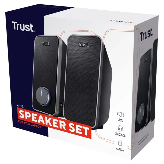 Trust Arys 2.0-Lautsprecherset - 14 Watt (Gesamt) - USB - schwarz — image 4