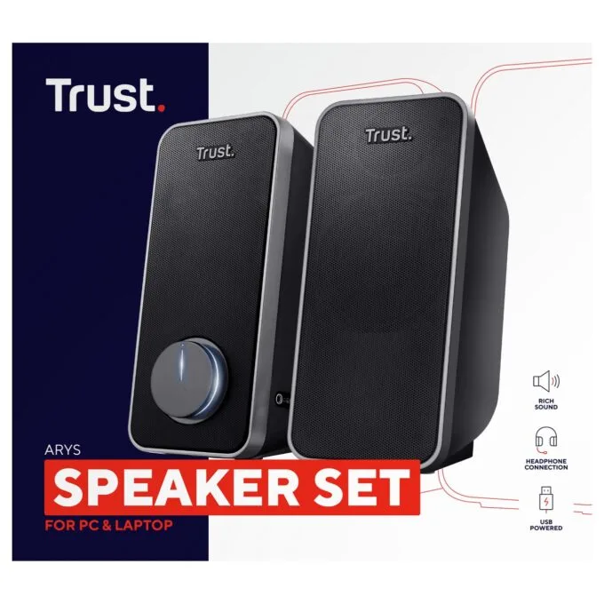 Trust Arys 2.0-Lautsprecherset - 14 Watt (Gesamt) - USB - schwarz — image 5
