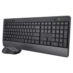 Trust Trezo Komfortables Set aus kabelloser Tastatur und Maus - Schwarz CH