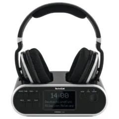 TSAT Stereoman 2 DAB+ sw Stereo-Funkkopfhörer mit Dockingstation 2.4GHz