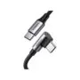 UGREEN US334 USB-C auf USB-C Kabel 100W PD Fast Charging 1x Winkelstecker geflochten schwarz 1m