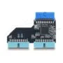 USB 5 Gbps Hub 20 Pin Pfostenbuchse zu 2 x USB 5 Gbps 20 Pin Pfostenstecker