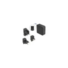USB GaN Ladegerät 2 x USB Type-CTM PD 3.0 mit 65 W inklusive Strom-Adapter für EU US UK