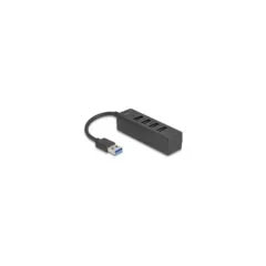 USB Hub 4 Port USB 5 Gbps mit 4 x USB Typ-A Buchse schwarz