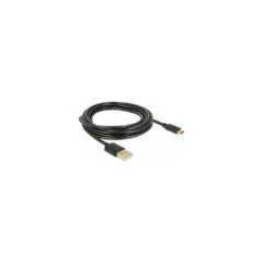 USB2.0 A to USB-C (ST-ST) 3m DeLOCK Black