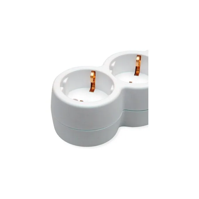 VALUE 3-fach Steckdosenleiste mit Schalter. runde Dosen. wei. 3 m — image 2