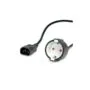 VALUE Netzkabel. C14 auf CEE7 3. max. 10A (2300W). nur fr Verwendung an USV. schwarz. 0.3 m