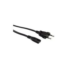 VALUE Netzkabel Euro-Flachstecker auf C7. 2polig. schwarz. 1 m