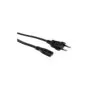 VALUE Netzkabel Euro-Flachstecker auf C7. 2polig. schwarz. 1 m
