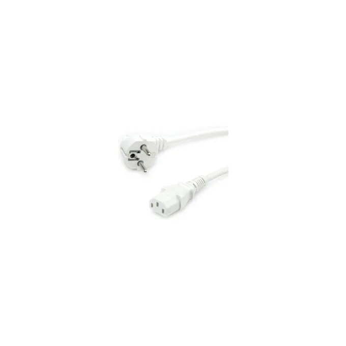 VALUE Netzkabel. gerade IEC-Buchse. wei. 1.8 m — image 1