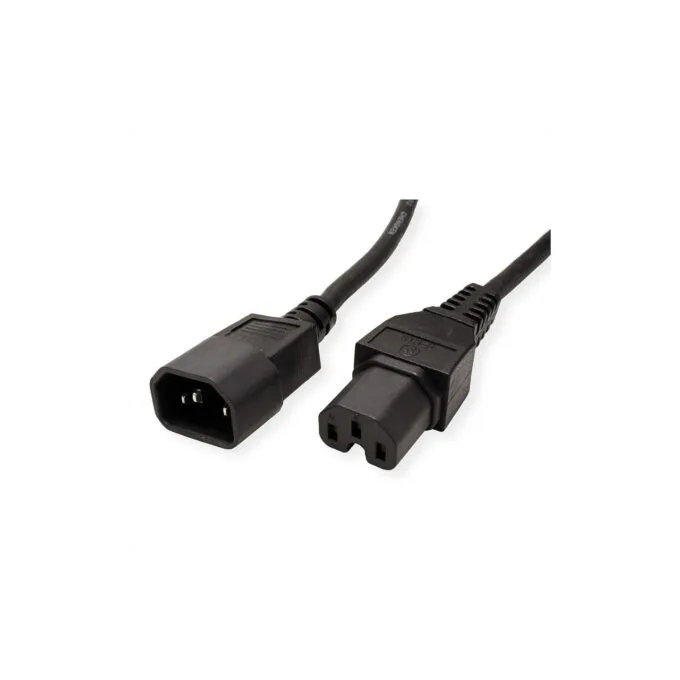 VALUE Netzkabel IEC320 C14 Stecker - C15 Buchse. H05RN-F. schwarz. 3 m — image 2