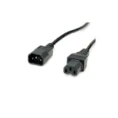 VALUE Netzkabel IEC320 C14 Stecker - C15 Buchse. H05RN-F. schwarz. 3 m