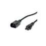 VALUE Netzkabel IEC320 C14 Stecker - C5 Buchse. schwarz. 1.8 m