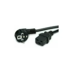 VALUE Netzkabel Schutzkontakt CEE7 7 - IEC320-C19, 16A, schwarz, 0,8 m