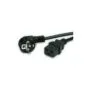 VALUE Netzkabel Schutzkontakt CEE7 7 - IEC320-C19, 16A, schwarz, 0,8 m