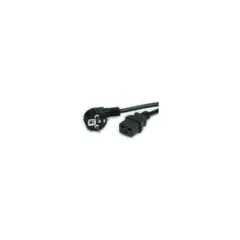 VALUE Netzkabel Schutzkontakt CEE7 7 - IEC320-C19. 16A. schwarz. 2 m