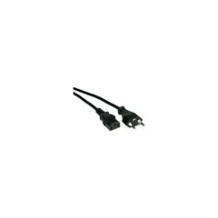 VALUE Netzkabel T12 auf C13. schwarz. 0.8 m