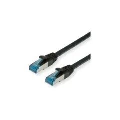 VALUE Patchkabel Cat.6A (Class EA) S FTP (PiMF). LSOH. schwarz. 0.15 m