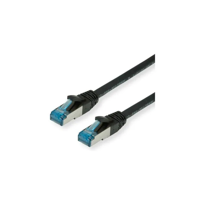 VALUE Patchkabel Cat.6A (Class EA) S FTP (PiMF). LSOH. schwarz. 0.15 m — image 1