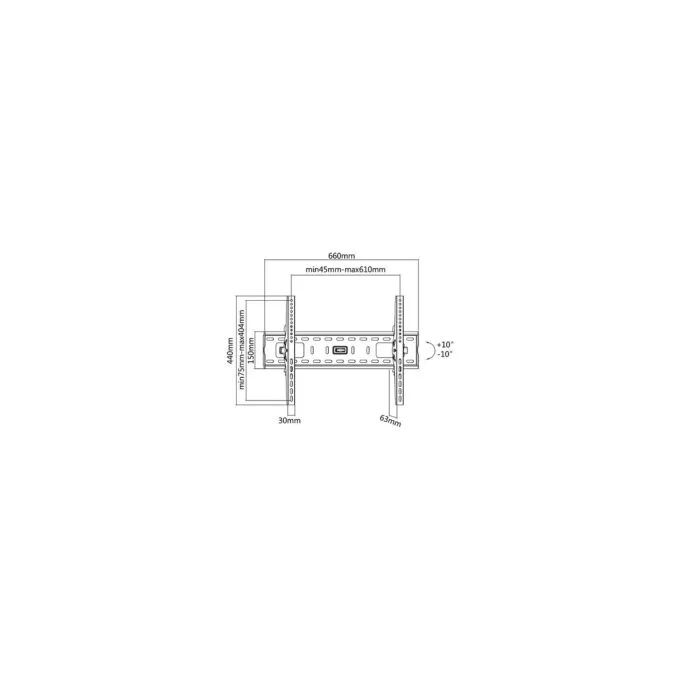 VALUE TV-Monitorwandhalterung schwarz neigbar — image 2